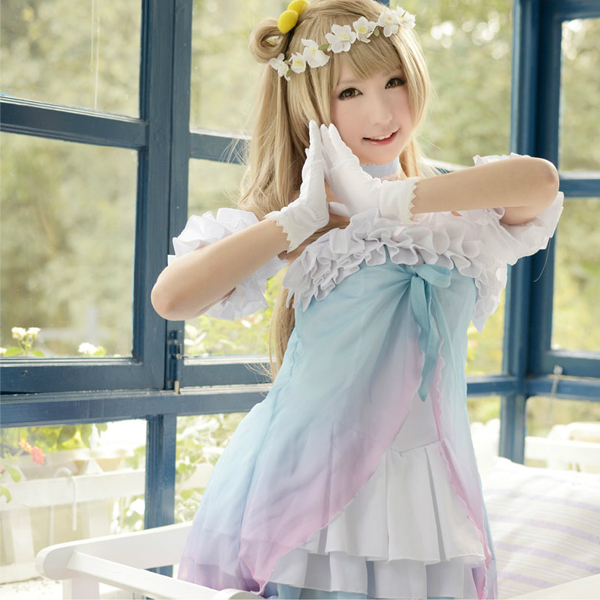 5Cgo  42301536309 日本動漫Love Live 打歌服 南小鳥 藍紗款cos服 動漫角色扮演服Cospaly  GSX94100