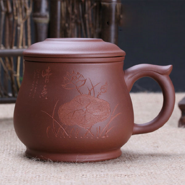 5Cgo 23832208784 太極荷花過濾紫砂杯茶杯宜興紫砂壺手工馬克杯泡茶杯功夫茶具  LAY99000