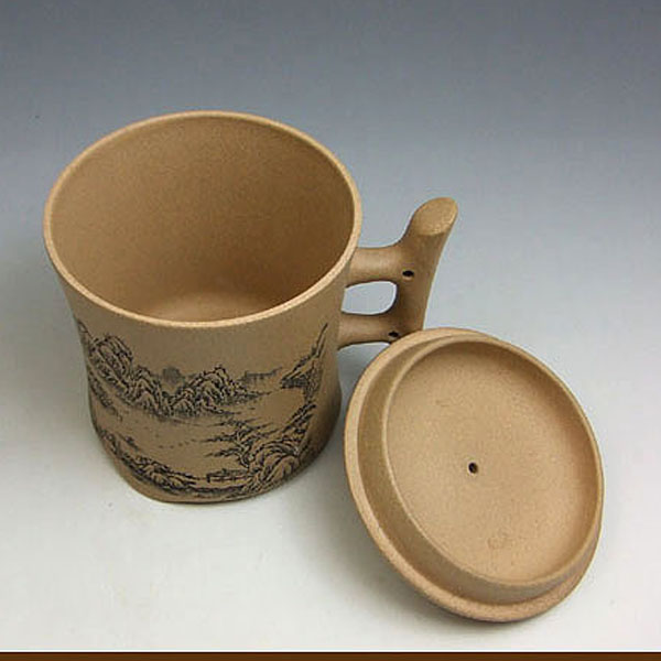 5Cgo 10020128196 手工本山綠泥紫砂杯茶杯子辦公杯禮品段泥原礦馬克杯泡茶杯功夫茶具  LAY87100