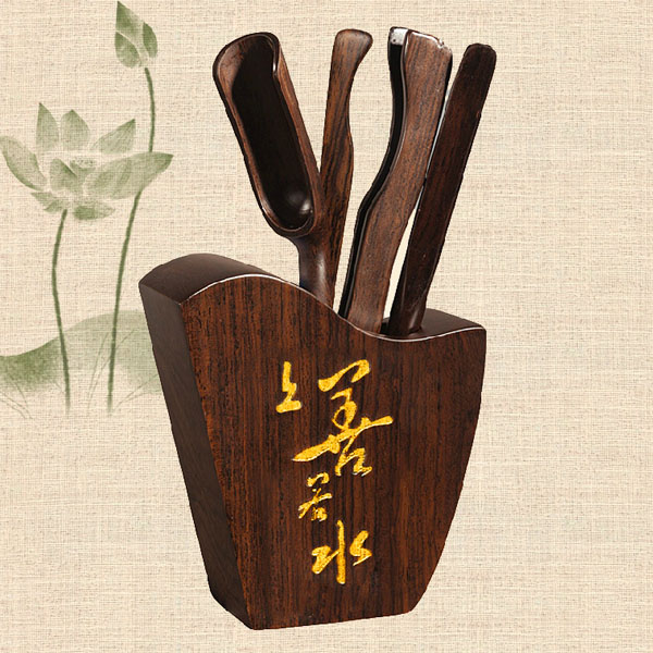 5Cgo  40828151913 紅木功夫茶具黑檀木茶道六君子木制實木茶道組配件套裝茶藝   LAY95000
