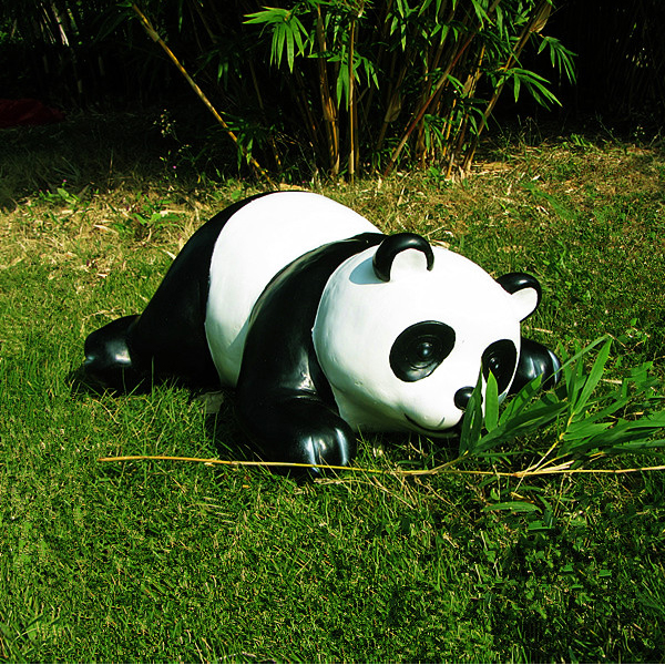 5Cgo 41929438619 花園庭院別墅裝飾戶外園林景觀雕塑仿真動物擺件可愛熊貓工藝品酒店公園走道幼兒園幼稚園擺設單只 CHX81200