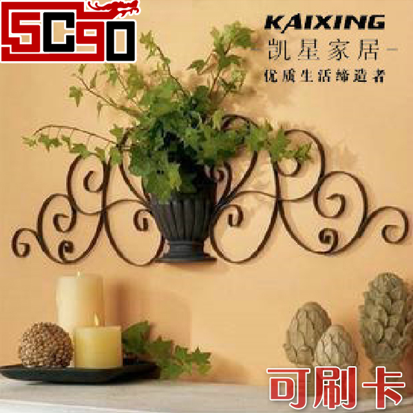 5Cgo 歐式鐵藝壁掛花瓶 壁飾 牆飾 壁掛花架 壁景 可定制 P56000