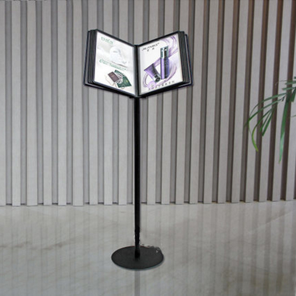 5Cgo 17351944244 A4翻頁展示架會議展示架講義翻頁立牌高檔優雅展示牌餐飲牌立架可放20頁 WXP12400