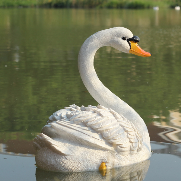 5Cgo 39117312219 樹脂婚慶園林景觀庭院仿真池塘花園裝飾鳥類浮水擺件仿真白天鵝庭院草坪公園小區湖邊別墅酒店會所裝飾大號 CHX08300