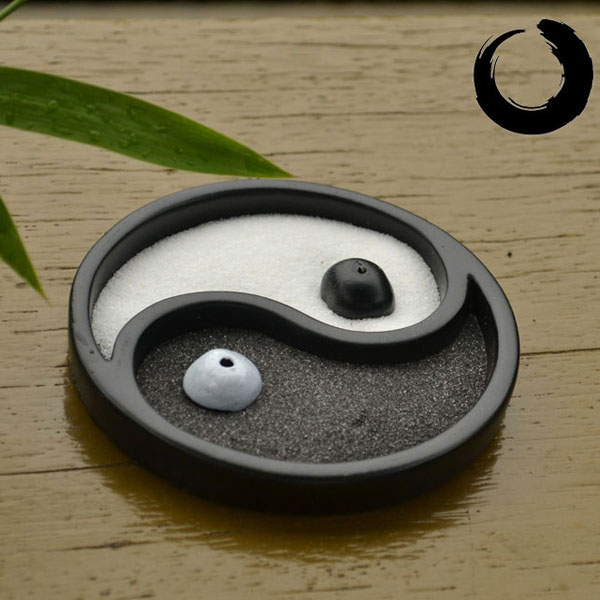 5Cgo  20408520699 陰陽八卦魚如意樹脂工藝品擺件檀香爐香插黑白風水香座裝飾品塔香盤香佛堂寺廟  LAY12000