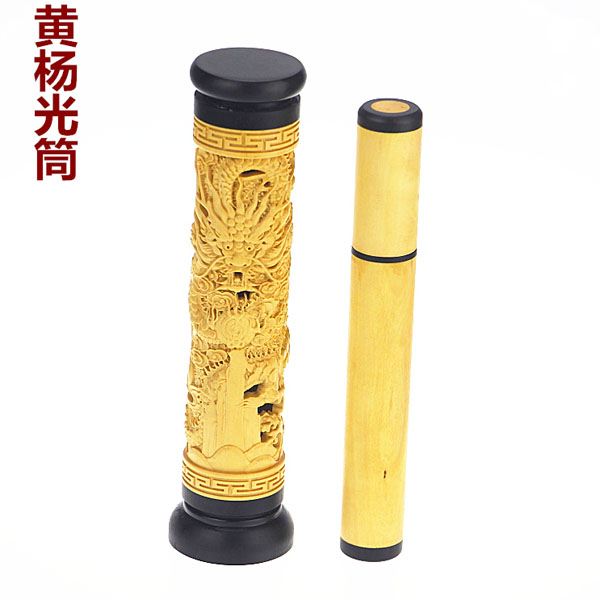 5Cgo  40685693015 黃楊木雕龍香筒紫光檀香具立式木制檀香線香盒紅木香插熏香爐 香筒無刻字款  LAY51200
