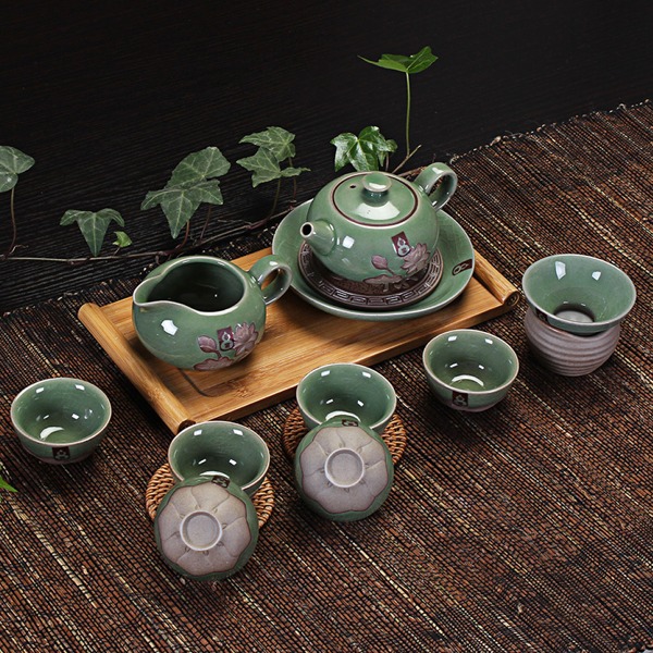 5Cgo 44813827072 冰裂紋茶壺茶杯汝窯哥窯整套茶具功夫陶瓷泡茶茶壺公杯品茗杯茶漏 AGL99000