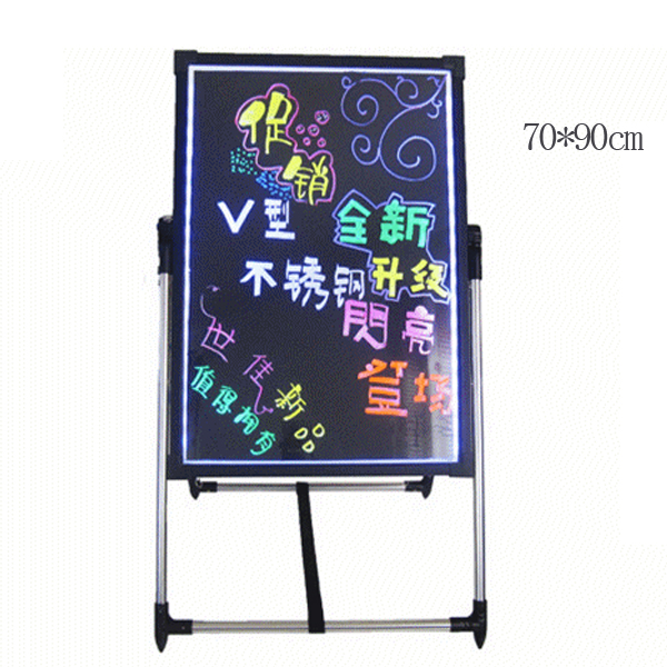 5Cgo 38059313475 led螢光板手寫板電子熒光板廣告板黑板寫字板熒光屏廣告架 70*90 WXP69100