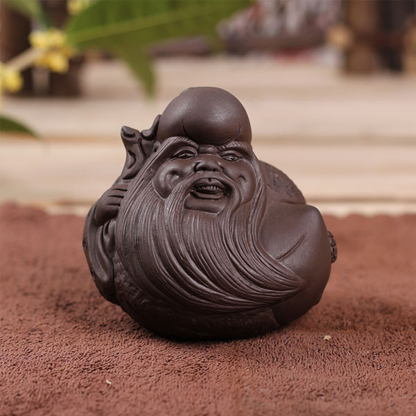 5Cgo  42546689895 手工茶寵精品紫砂寵招財辟邪擺件茶盤茶玩金蟾貔貅玄武辦公飾品  LAY23000