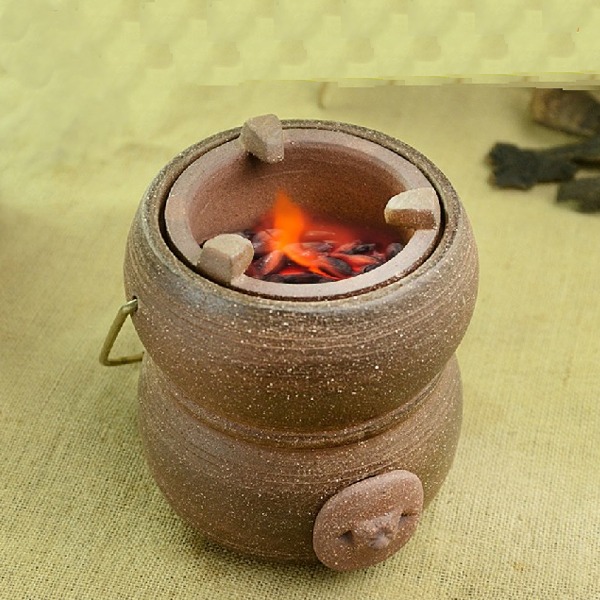 5Cgo 43579873484 潮州工夫茶爐炭爐酒精爐風爐仔砂銚鐵壺用紅泥富貴爐橄欖炭 AGL83400