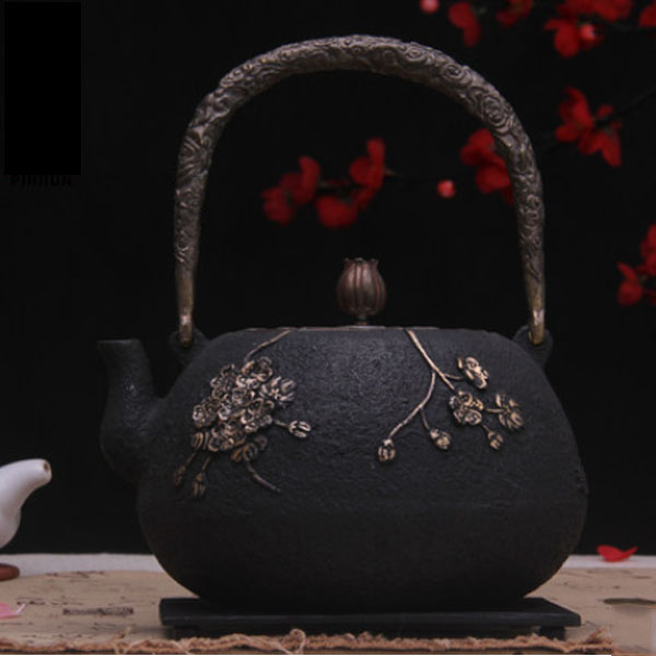 5Cgo 41441427879 日本手工老鐵壺燒水壺鑄鐵茶具銅蓋銅把大容量鑄鐵壺燒茶壺煮水壺茶道茶藝   LA80210