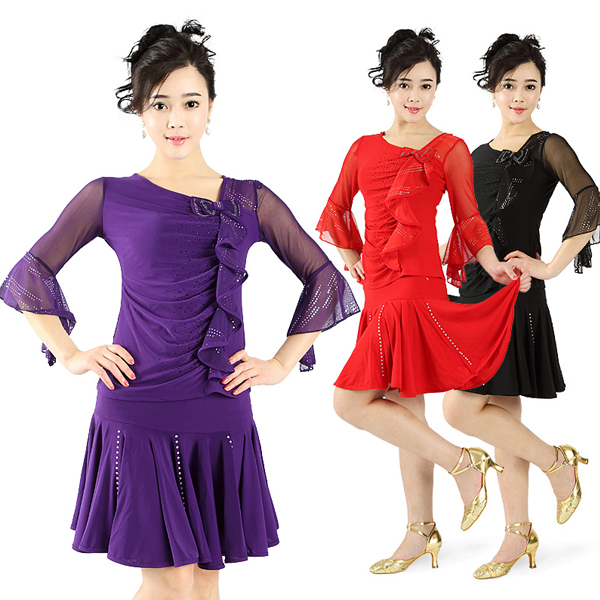 5Cgo 43622262751  廣場舞服裝老年廣場舞服裝套裝 短裙 跳舞衣舞裙  廣場舞衣  GSX82100