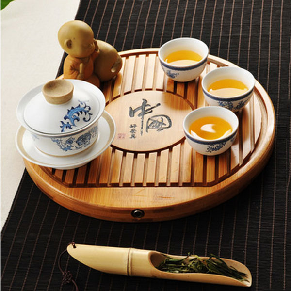 5Cgo 41604896035 茶托茶台茶海托盤功夫茶具竹制排水式整塊茶盤竹茶海茶桌茶幾茶道用具   LAY58000