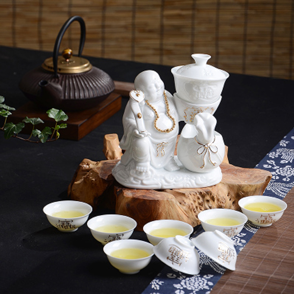 5Cgo 44724912737 高檔青花瓷整套功夫茶具龍泉青瓷全自動茶具創意茶漏泡茶杯喝茶蓋碗品杯  LAY59200