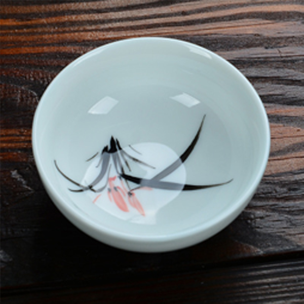 5Cgo 43342474525 冰裂釉紫砂手繪畫陶瓷茶杯茶碗茶具套裝配件專用品茗杯功夫杯喝茶杯 六個杯  LAY41100