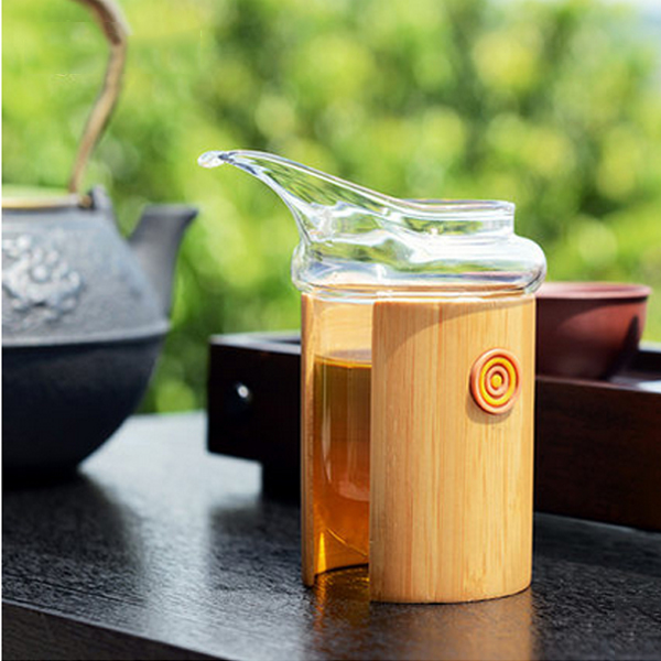 5Cgo 40262415941 功夫茶具茶道配件茶海耐熱玻璃公道杯花草茶具泡茶器茶道透明茶壺  LAY85000