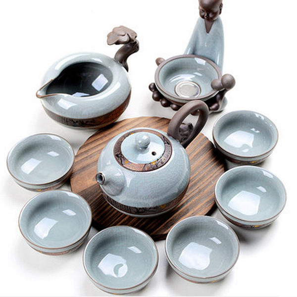 5Cgo 36902364342 功夫茶具套裝整套茶具冰裂釉哥窯汝窯唐韻茶寵茶漏泡茶用品茶器茶道  LAY88200