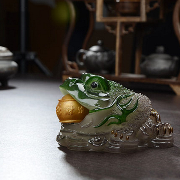 5Cgo 36530387690 茶寵變色寵招財進寶變色金婵茶具配件茶道功夫茶具擺件茶盤擺件辟邪  LAY65000