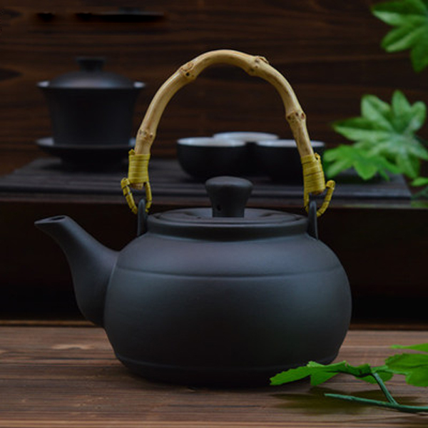 5Cgo 520381921212 養生紫砂茶壺功夫茶具煮茶器燒水壺陶瓷泡茶單壺陶壺直火朱泥壺提梁壺750CC  LAY48000