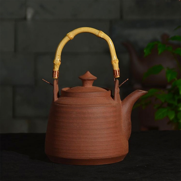 5Cgo 43257947975 紅泥直身砂铫玉書煨茶铫燒水壺手工制作工夫茶提梁壺泡茶壺功夫茶具  LAY74200