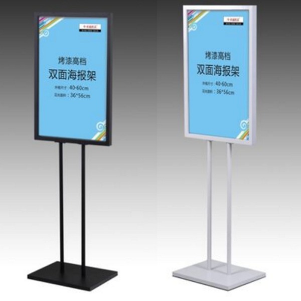 5Cgo 36677707039 手機店促銷立牌指示牌手機賣場海報架子服裝店海報架櫥窗廣告架-鐵藝烤漆 WXP21200_黑