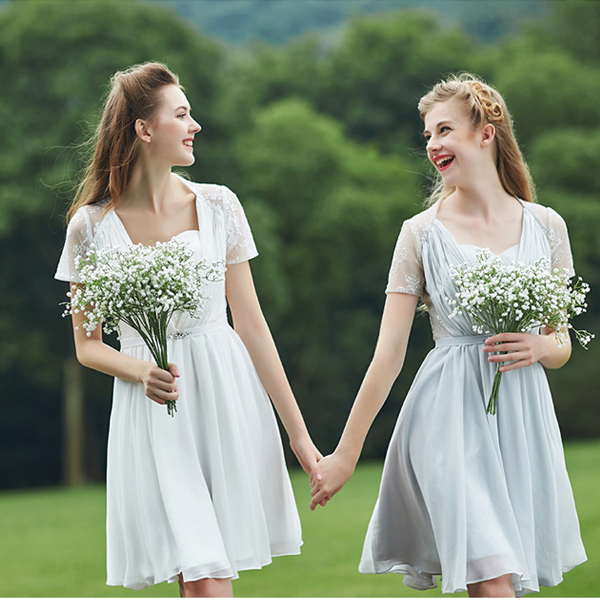 5Cgo 521050435692 新娘結婚禮服顯瘦短款禮服連衣裙姐妹裙宴會晚禮服 伴娘禮服伴娘服   GSX89100