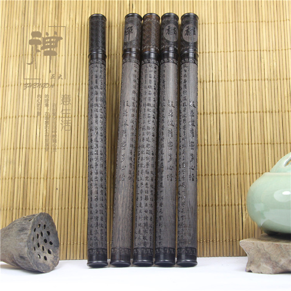5Cgo 37616568474 優質紫光檀黑檀雕刻長款線香筒熏香盒臥香爐香道香爐配件佛家塔香沈香  LAY43000