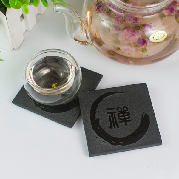 5Cgo 520152967121 天然手工打造烏金石茶杯墊杯托石頭茶托功夫茶具茶道零配件茶盤配件  LAY58000