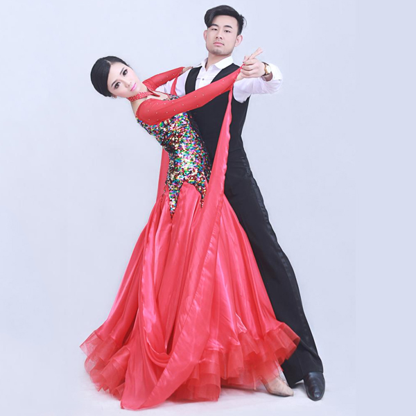 5Cgo 45038615723 摩登舞裙演出服 露肩長袖燙花豪華套裝國標舞裙摩登舞交誼舞裙探戈舞服   GSX86300
