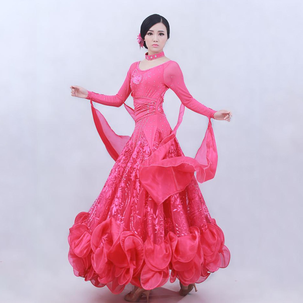 5Cgo 45668726866 豪華摩登舞裙演出服 連衣裙國標舞裙摩登舞交誼舞裙探戈舞服  GSX99300