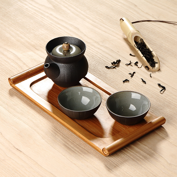 5Cgo 45467401501 粗陶冰心玉壺茶具套裝一壺兩杯功夫茶具快客杯車載便攜式旅行茶具  LAY38000