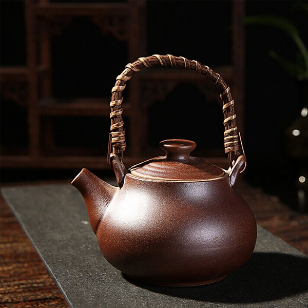 5Cgo  521129378161 柴燒壺手工複古茶具陶瓷茶壺柴燒提梁壺單壺手工拉坯原礦粗陶燒水壺  LAY56000
