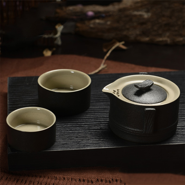 5Cgo   38066462878 快客杯一壺兩杯頂級禅豐黑陶茶具旅行茶具套裝便攜功夫茶具整套   LAY98000