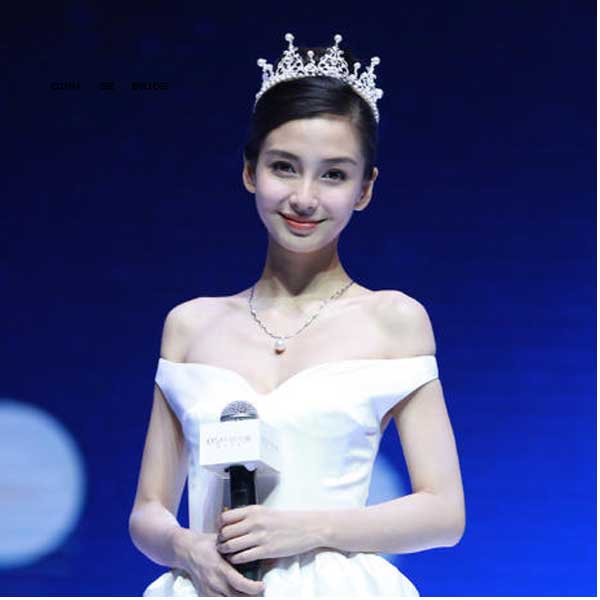 5Cgo 520270764582 千色新娘寵愛新娘大皇冠頭飾韓式珍珠結婚王冠婚紗頭飾品  GSX08000