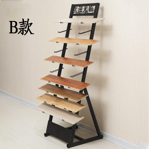 5Cgo 43814919604 瓷磚架展架展示架木地板展架瓷磚架子800陶瓷展架石材展具 B款 WXP41200