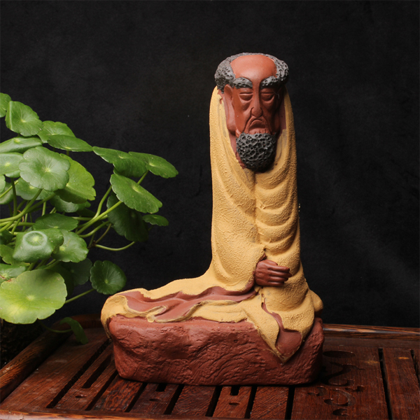 5Cgo 44292443878 紫砂精品茶寵達摩靜思達摩雕塑擺件茶具茶盤配件居家工藝品擺飾  LAY97000