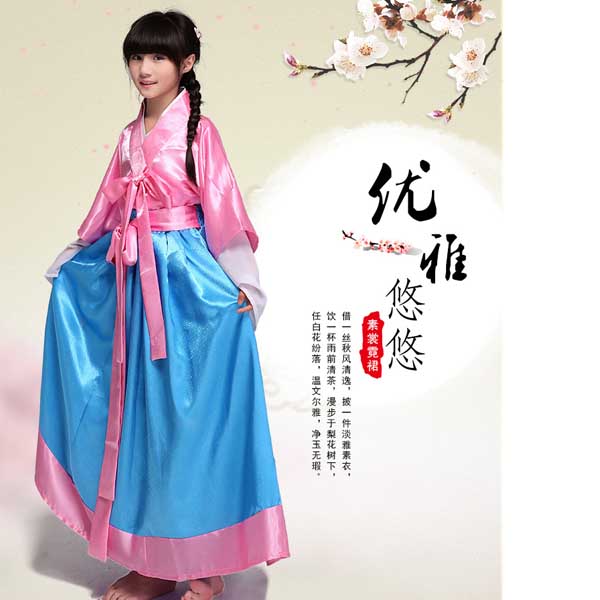 5Cgo 41886016962 兒童古裝套裝舞台演出表演服裝女童改良漢服冬款影樓攝影主題 寫真   GSX94100