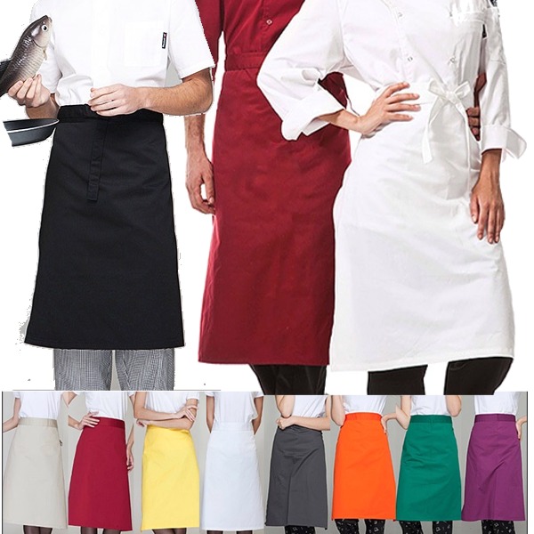  5Cgo 12413743852 廚師圍裙半身男女圍裙廚房工作服服務員餐廳咖啡店廚房做飯圍裙商用營業用14色 AGL92000