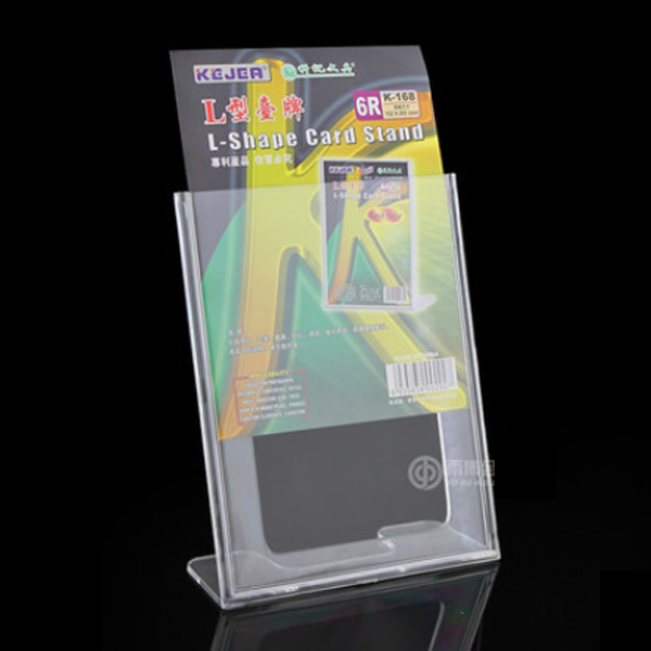 5Cgo 13001458407 L型豎式6R台牌台簽展示架會議牌PS塑料有機透明台卡架子152X203 WXP56000