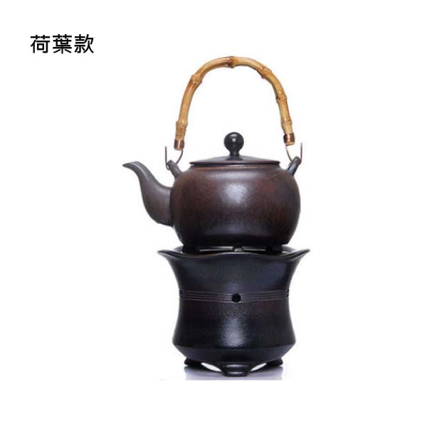 5Cgo 520533825317 高檔茶具迷你柴燒手工粗陶煮茶壺提梁壺茶道煮茶爐酒精爐燒水炭爐茶道功夫茶具一套一壺一爐HZS88200