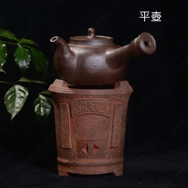 5Cgo 523821913118 茶道風爐炭爐涼爐紅泥碳爐潮州手工碳爐紅泥爐砂铫炭爐玉書煨工夫茶爐一壺一爐套裝HZS06400