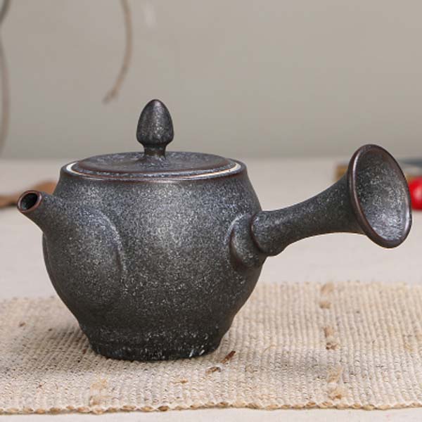 5Cgo 521484887514 茶道陶瓷結晶釉小茶壺單壺功夫茶具側把壺泡茶壺過濾衝茶道零配件水壺HZS05000