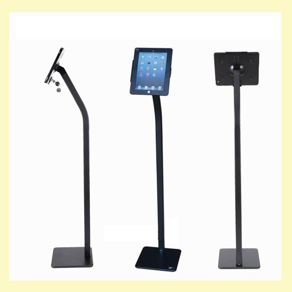 5Cgo 524068434013 iPad air平板落地立式防盜帶鎖支架黑色廣告展會展覽商鋪展示 WXP37300