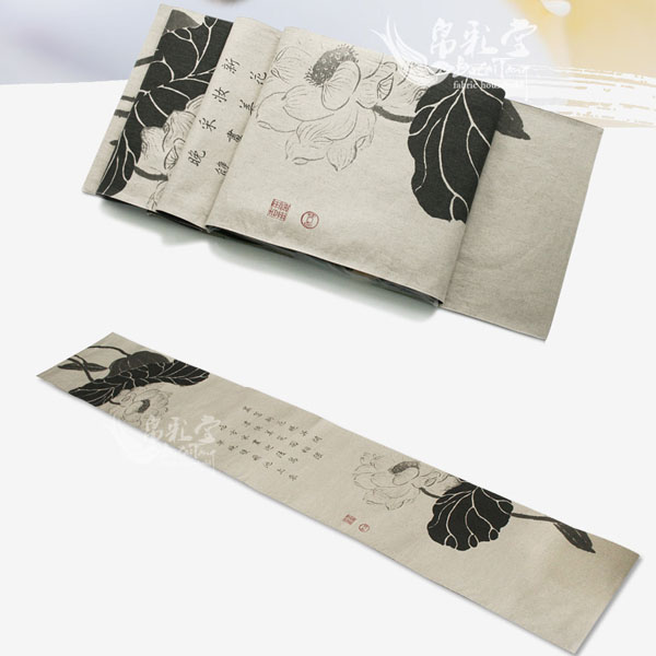 5Cgo 45278413877 現代中式桌旗時尚簡約餐桌布家居布藝床旗茶幾旗白蓮桌旗蓋布榻榻米小邊幾工作間復古仿古玄關收納櫃鞋櫃 CHX89000