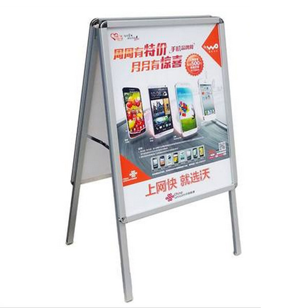 5Cgo 15667165052 雙面海報架指示牌水牌立牌廣告牌展架鋁合金廣告架開啓式展示架KT板 60*90 WXP58100