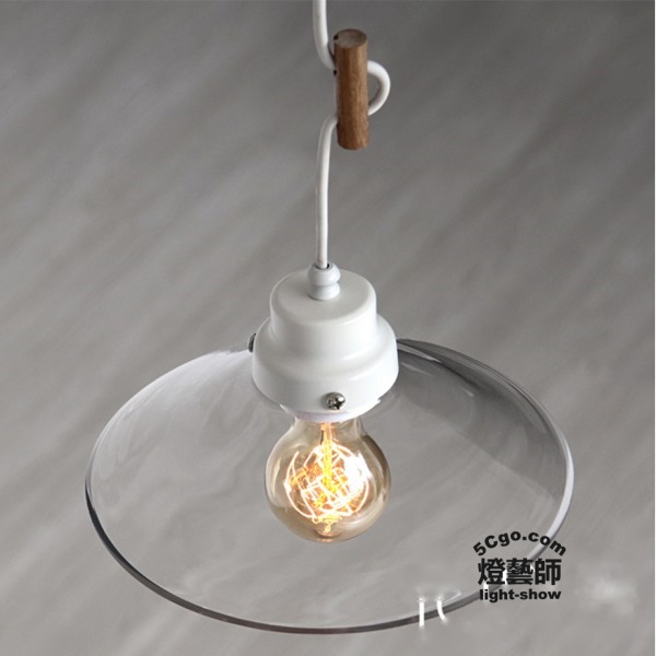5Cgo 21252588912 復古LOFT工業倉庫咖啡館服裝店燈具玻璃鐵藝烤漆老法國吊燈 三色可選 AGL97100