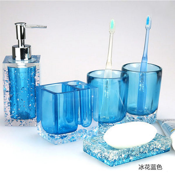 5Cgo 20868748143 衛浴五件套歐式樹脂洗漱用品套裝浴室新婚送禮衛生間盥洗室洗手液瓶香皂盒漱口杯牙刷架居家設計 CHX89000