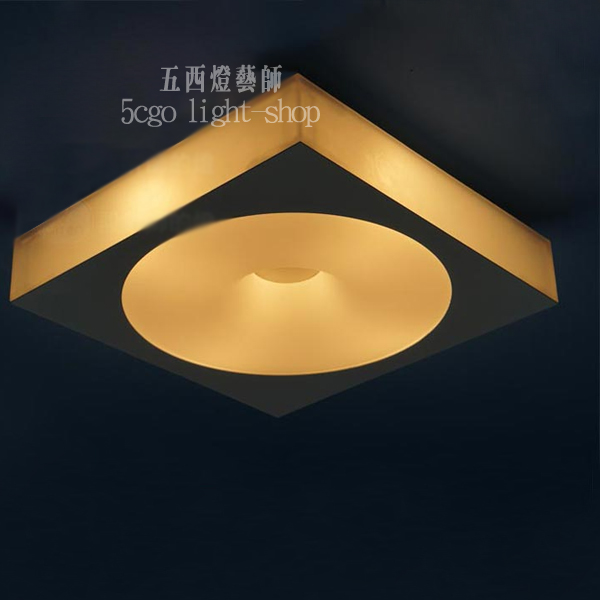 5Cgo 15895160011 燈歐式簡約臥室客廳餐廳燈具陽臺過道燈方形壓克力吸頂燈 LYP96100