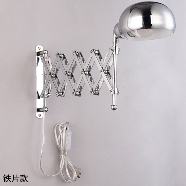 5Cgo 41353050691 伸縮手臂折疊書房燈臥室壁燈創意壁燈鏡前燈走廊燈臥室床頭燈--鐵片插頭款 LYP81200