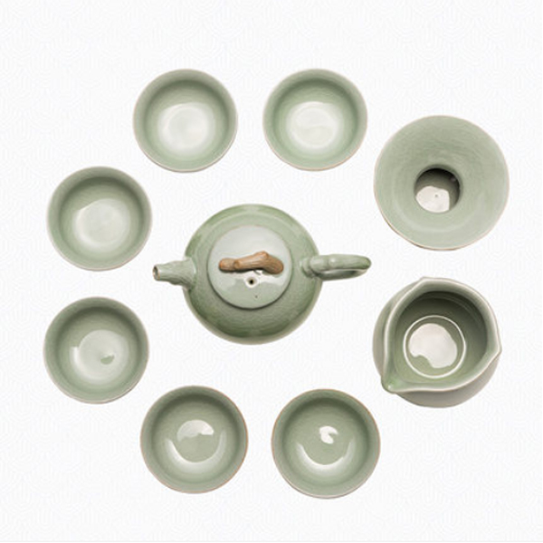 5Cgo 533948141558 景德鎮陶瓷玲珑功夫茶具套裝哥窯冰裂茶杯茶海茶壺茶漏公道杯 HZS89000